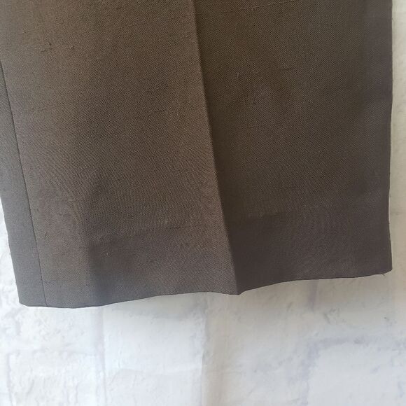 ANNE KLEIN 100% SILK Career Wide Leg Trousers - Picture 5 of 7